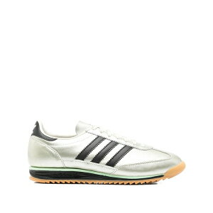 �A�f�B�_�X ���f�B�[�X �X�j�[�J�[ �V���[�Y Sl 72 og three-stripe metallic-leather sneakers Silver