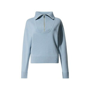 �p�[�t�F�N�g���[�����g ���f�B�[�X �j�b�g&�Z�[�^�[ �A�E�^�[ Half zip top Blue