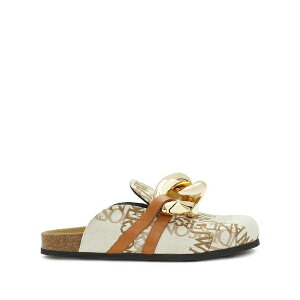 J.W.�A���_�[�\�� ���f�B�[�X �X���b�|���E���[�t�@�[ �V���[�Y Chain logo grid mules Neutrals