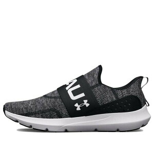 Under Armour A_[A[}[ fB[X Xj[J[ Black/White y(WMNS) Under Armour Surge 3 Slip 'Black White' 3026507-001z TCY US_8(25.0cm)