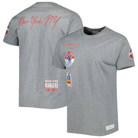 ミッチェル&ネス メンズ Tシャツ トップス New York Rangers Mitchell & Ness City Collection TShirt Heather Gray