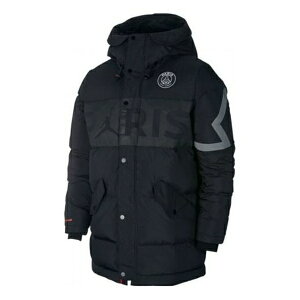 Air Jordan W[_ Y Xj[J[ yAir Jordan x Paris Saint-Germain Down Parka Jacket 'Black' BQ8371-010z TCY US_M_XL