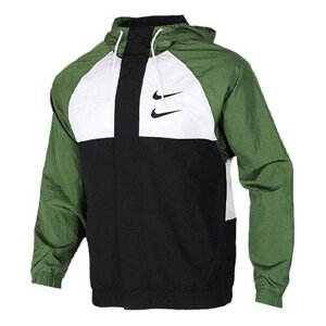 Nike iCL Y Xj[J[ yNike Swoosh Windproof Sports Woven Hooded Jacket Men's Green DJ9647-010z TCY US_M_L