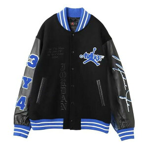 Air Jordan W[_ Y Xj[J[ yAir Jordan x Awake NY Varsity Jacket 'Black Game Royal' FQ5439-010z TCY US_M_XS