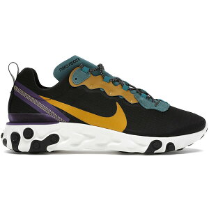 Nike iCL Y Xj[J[ yNike React Element 55 PRM Black Mineral Cyanz TCY US_10.5(28.5cm) Black/Mineral Cyan/Voltage Purple/Rising Pollen Yellow