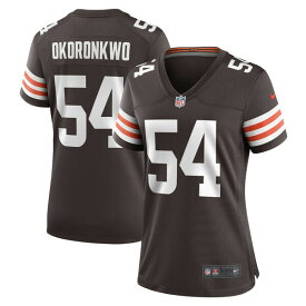 ナイキ レディース ユニフォーム トップス Ogbonnia Okoronkwo Cleveland Browns Nike Women's Game Player Jersey Brown