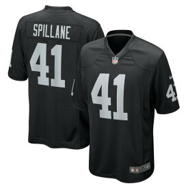 ナイキ メンズ ユニフォーム トップス Robert Spillane Las Vegas Raiders Nike Game Player Jersey Black