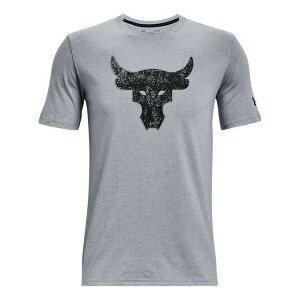 Under Armour A_[A[}[ Y Xj[J[ yUnder Armour Project Rock Brahma Bull Short Sleeve T-shirt 'Grey Black' 1371214-035z TCY US_M_S