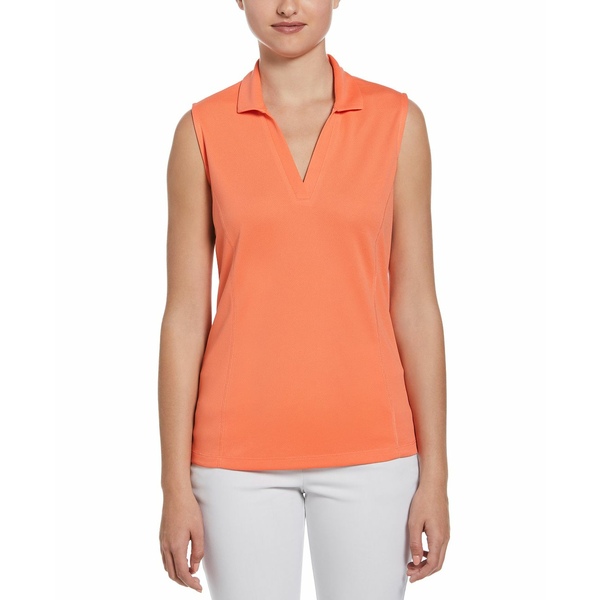 訳ありPGAツアー レディース ポロシャツ トップス Women's Airflux Sleeveless Golf Polo Shirt Camellia