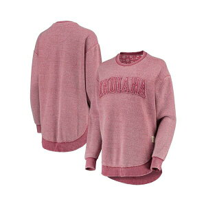 vX{bNX fB[X p[J[EXEFbgVc AE^[ Women's Crimson Distressed Indiana Hoosiers Ponchoville Pullover Sweatshirt Crimson
