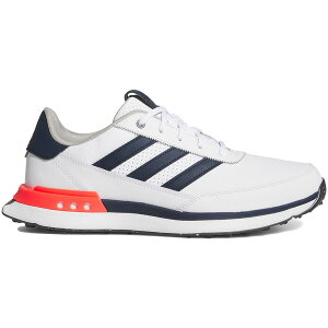 adidas AfB_X Y Xj[J[ yadidas S2G 24 Leather Spikeless Golf Cloud White Collegiate Navy Lucid Redz TCY US_8.5(26.5cm) Cloud White/Collegiate Navy/Lucid Red