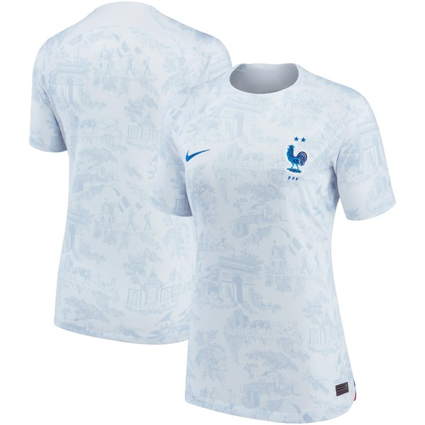 ナイキ レディース ユニフォーム トップス France National Team Nike Women's 2022 23 Away Breathe Stadium Replica Blank Jersey White