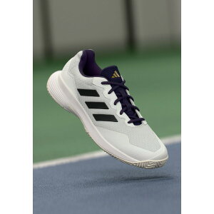AfB_X Y tBbglX X|[c GAMECOURT 2 - Clay court tennis shoes - core white/core black/aurora plum