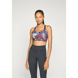 AfB_X fB[X tBbglX X|[c FARM BRA - Medium support sports bra - black/amazon red/energy ink