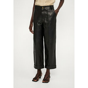 �G�[���� ���f�B�[�X �J�W���A���p���c �{�g���X ZIMA PANTS - Leather trousers - black