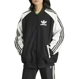 アディダス レディース ジャケット＆ブルゾン アウター adidas Originals Women's Adicolor Collegiate Jacket Black/White