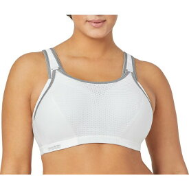 グラモリス レディース カットソー トップス Glamorise Women's Adjustable Wire Sports Bra White/Gray