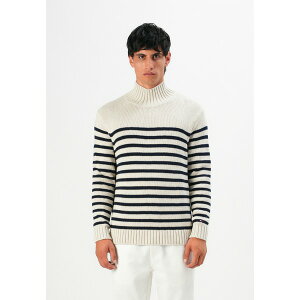 �g�~�[ �q���t�B�K�[ �����Y �j�b�g&�Z�[�^�[ �A�E�^�[ STRIPE MOCK NECK UNISEX - Jumper - oatmilk/desert sky