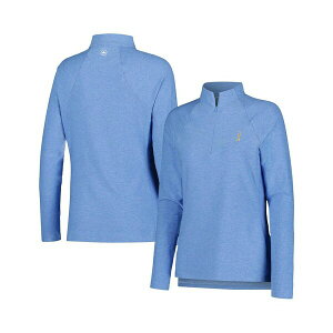 �s�[�^�[�E�~���[ ���f�B�[�X �J�b�g�\�[ �g�b�v�X Women's Light Blue THE PLAYERS Melange Raglan Perth Quarter-Zip Top Light Blue