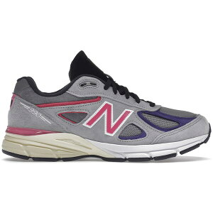 New Balance �j���[�o�����X �����Y �X�j�[�J�[ �yNew Balance 990v4 Kith United Arrows & Sons (without Socks)�z �T�C�Y US_7.5(25.5cm) Grey/Purple/Pink/Black