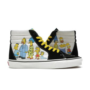 Vans �o���Y �����Y �X�j�[�J�[ �yVans Sk8-Hi The Simpsons Family Portrait�z �T�C�Y US_7(25.0cm) Black/White