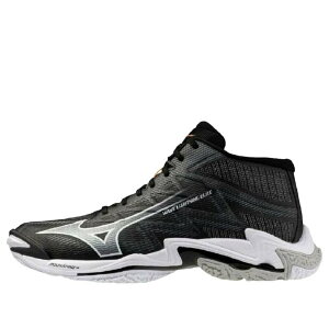 Mizuno �~�Y�m �����Y �X�j�[�J�[ �yMizuno Wave Lightning Elite Mid 'Black White' V1GA260552�z �T�C�Y US_6.5(24.5cm)
