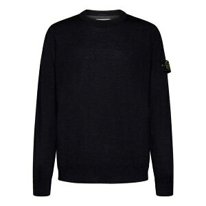STONE ISLAND Xg[ACh Y Xj[J[ ySTONE ISLAND Wool Crewneck Sweater 'Black' 7915510C4-A0029z TCY US_M_S