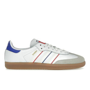 adidas �A�f�B�_�X �����Y �X�j�[�J�[ �yadidas Samba Olympique Lyonnais�z �T�C�Y US_12.5(30.5cm) Footwear White/Lucid Blue/Pure Ruby