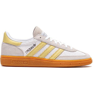 adidas �A�f�B�_�X ���f�B�[�X �X�j�[�J�[ �yadidas Handball Spezial White Powder Yellow (Women's)�z �T�C�Y US_W_11.5 Footwear White/Powder Yellow/Silver Metallic
