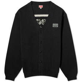 ケンゾー メンズ カーディガン アウター Kenzo Logo Cardigan Black