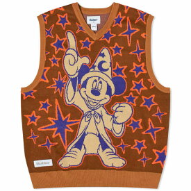 バターグッズ メンズ パーカー・スウェットシャツ アウター Butter Goods x Disney Starry Skies Knitted Vest Brown