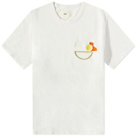 フォーク メンズ Tシャツ トップス Folk Embroidered T-Shirt White