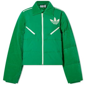 アディダス レディース ジャケット＆ブルゾン アウター Adidas Adicolor 70s Velvet Puffer Jacket Green
