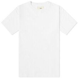 フォーク メンズ Tシャツ トップス Folk Contrast Sleeve T-Shirt White