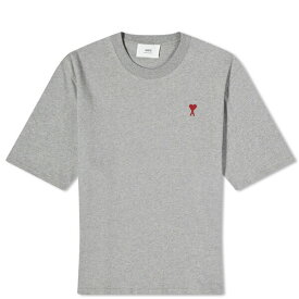 アミ メンズ Tシャツ トップス AMI Ami De Coeur T-Shirt Grey