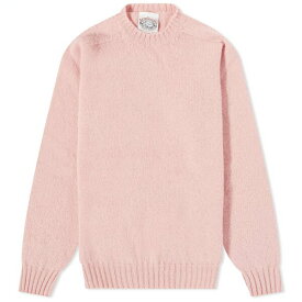 ジャミーソンズ オブ シェトランド メンズ ニット&セーター アウター Jamieson's of Shetland Crew Knit Pink