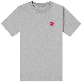 カーハート メンズ Tシャツ トップス Carhartt WIP Heart Patch Tee Grey