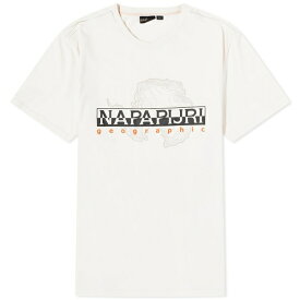 ナパピリ メンズ Tシャツ トップス Napapijri Iceberg Graphic Logo T-Shirt White