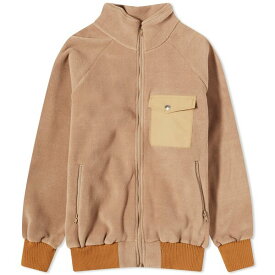 バトンウェア メンズ パーカー・スウェットシャツ アウター Battenwear Warm Up Fleece Jacket Brown