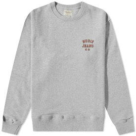 ヌーディージーンズ メンズ パーカー・スウェットシャツ アウター Nudie Frasse Logo Crew Sweat Grey