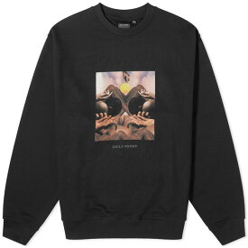 デイリー・ペーパー メンズ パーカー・スウェットシャツ アウター Daily Paper Landscape Oversized Sweatshirt Black