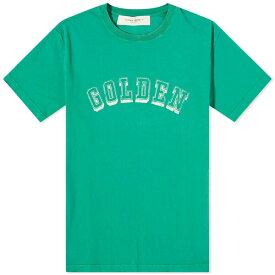 ゴールデングース メンズ Tシャツ トップス Golden Goose Golden Logo T-Shirt Green