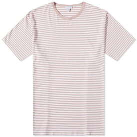 サンスペル メンズ Tシャツ トップス Sunspel Classic Crew Neck Tee Pink