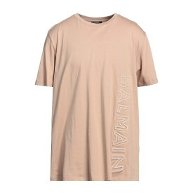【送料無料】 バルマン メンズ Tシャツ トップス T-shirts Beige