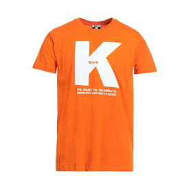 【送料無料】 バーク メンズ Tシャツ トップス T-shirts Orange
