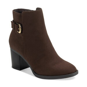 �X�^�C���A���h�R�[ ���f�B�[�X �u�[�c �V���[�Y Women's Harlemm Buckle Booties, Created for Macy's Dark Roast Micro