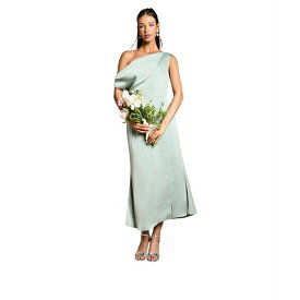 オアシス レディース ワンピース トップス Women's Satin Bridesmaid Midi Dress Sage