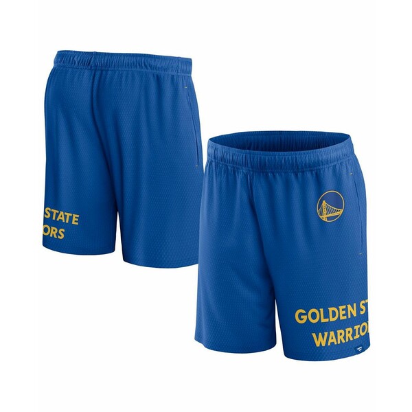 ファナティクス メンズ ハーフ＆ショーツ ボトムス Men's Branded Royal Golden State Warriors Free Throw Mesh Shorts Royal