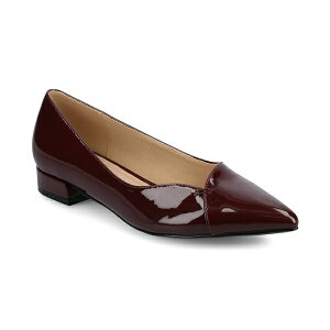 W[j[RNV fB[X T_ V[Y Women's Carmin Slip On Pointed Toe Dress Flats Patent, Oxblood