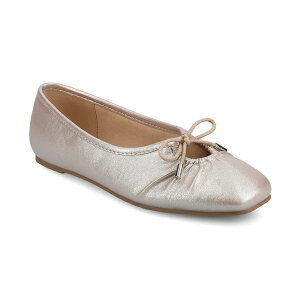 �W���[�j�[�R���N�V���� ���f�B�[�X �T���_�� �V���[�Y Women's Callee Rouched Tie Ballet Flats Blush Sparkle